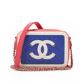CHANEL Shoulder Bag Coco Mark CC Filigree Mini Caviar Skin Red Gold-Tone Hardware Pre-Owned