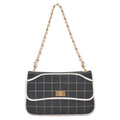CHANEL Chanel Chocolate Bar 2.55 Turnlock Chain Handbag Satin X Lambskin Black Gold-Tone Hardware, Pre-Owned