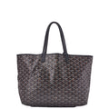 Goyard Saint Louis PM Tote Bag, Coated Canvas, Black, Silver-Tone Hardware, Pre-Owned