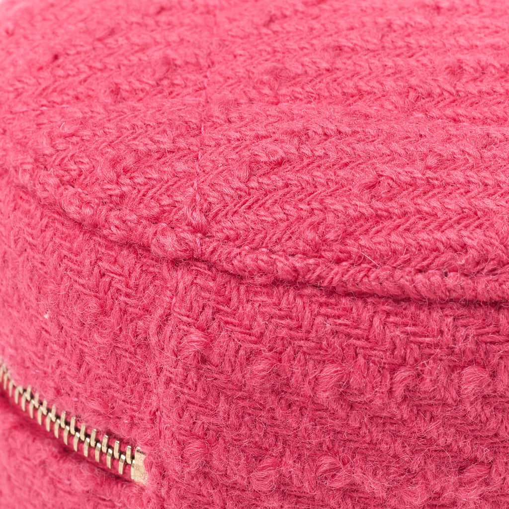 CHANEL 19 Matelasse Chain Shoulder Tote Bag Tweed Pink Gold-Tone Hardware Pre-Owned