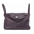HERMES Lindy 34 Shoulder Bag Triyon Clemence Lesan Silver-Tone Hardware, Pre-Owned