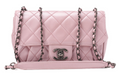 CHANEL Chain Shoulder Bag Matlasse Vintage Calf Mini Pink Silver-Tone Hardware, Pre-Owned