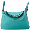HERMES Lindy 30 2way Shoulder Bag Swift Lagon Lagon Silver-Tone Hardware, Pre-Owned