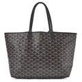 GOYARD [Goyard] Saint-Louis PM Tote Bag Coated Canvas Black Silver-Tone Hardware, Pre-Owned