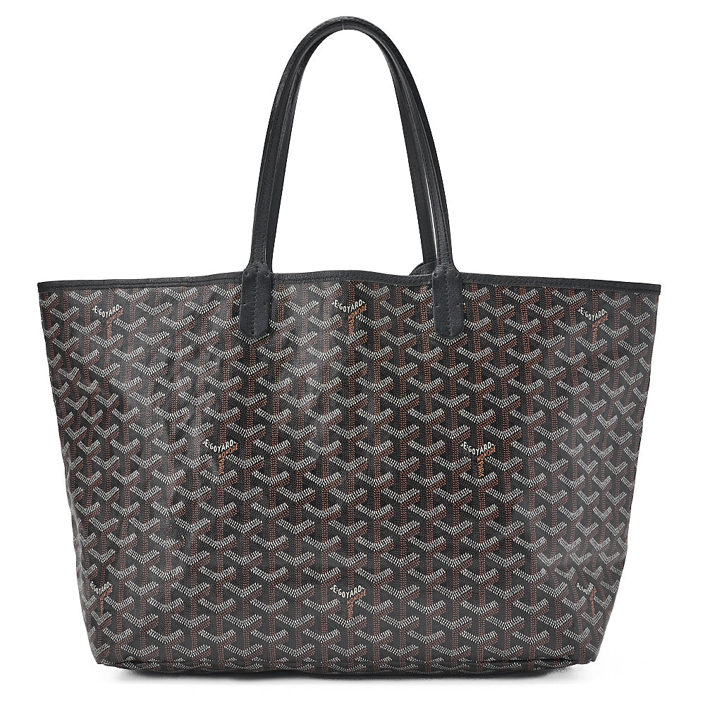 GOYARD [Goyard] Saint-Louis PM Tote Bag Coated Canvas Black Silver-Tone Hardware, Pre-Owned