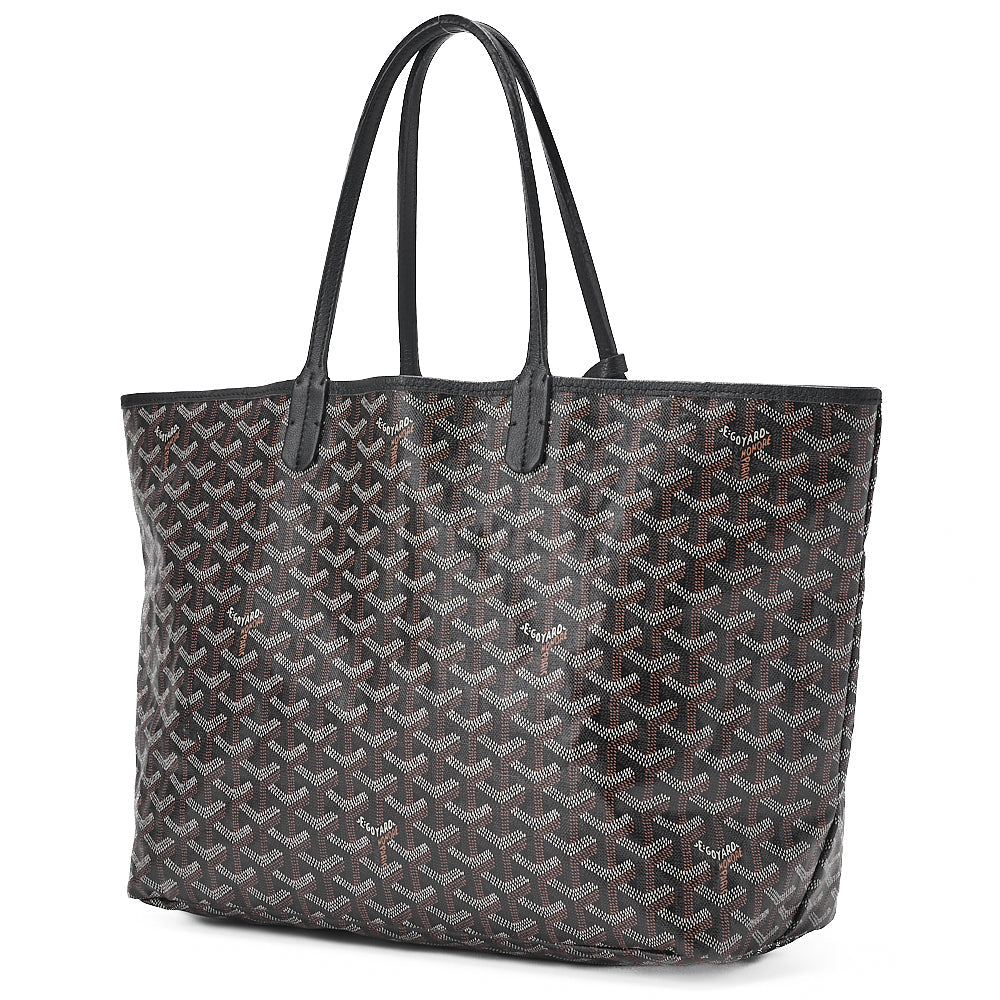GOYARD [Goyard] Saint-Louis PM Tote Bag Coated Canvas Black Silver-Tone Hardware, Pre-Owned