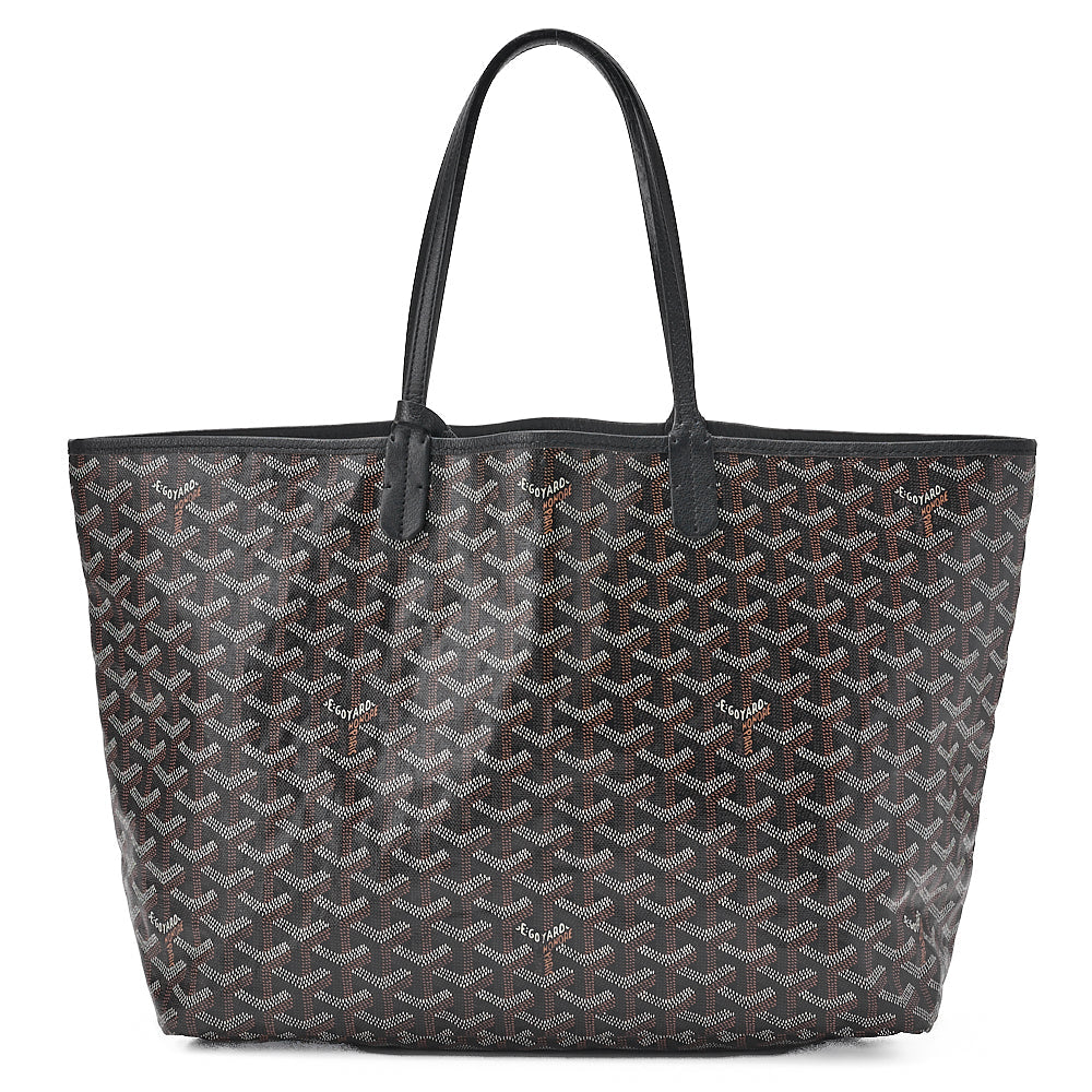 GOYARD [Goyard] Saint-Louis PM Tote Bag Coated Canvas Black Silver-Tone Hardware, Pre-Owned