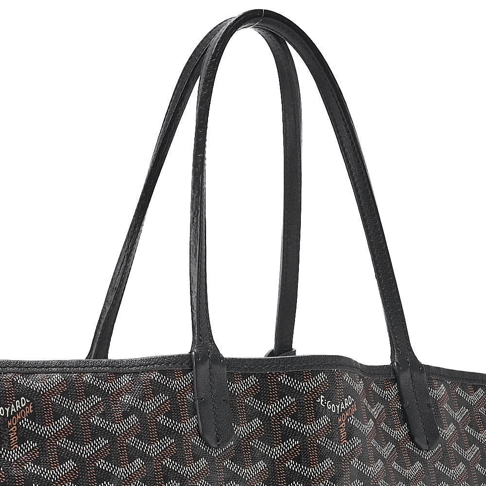 GOYARD [Goyard] Saint-Louis PM Tote Bag Coated Canvas Black Silver-Tone Hardware, Pre-Owned