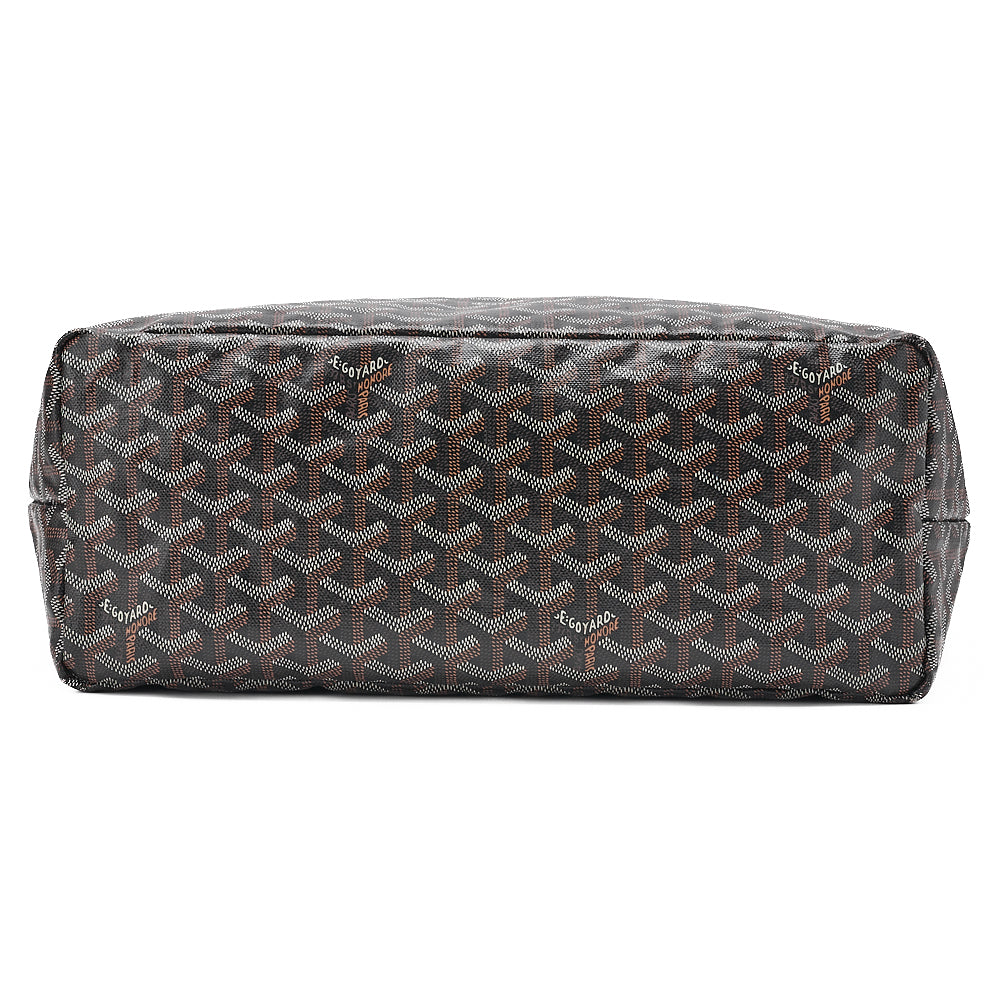 GOYARD [Goyard] Saint-Louis PM Tote Bag Coated Canvas Black Silver-Tone Hardware, Pre-Owned