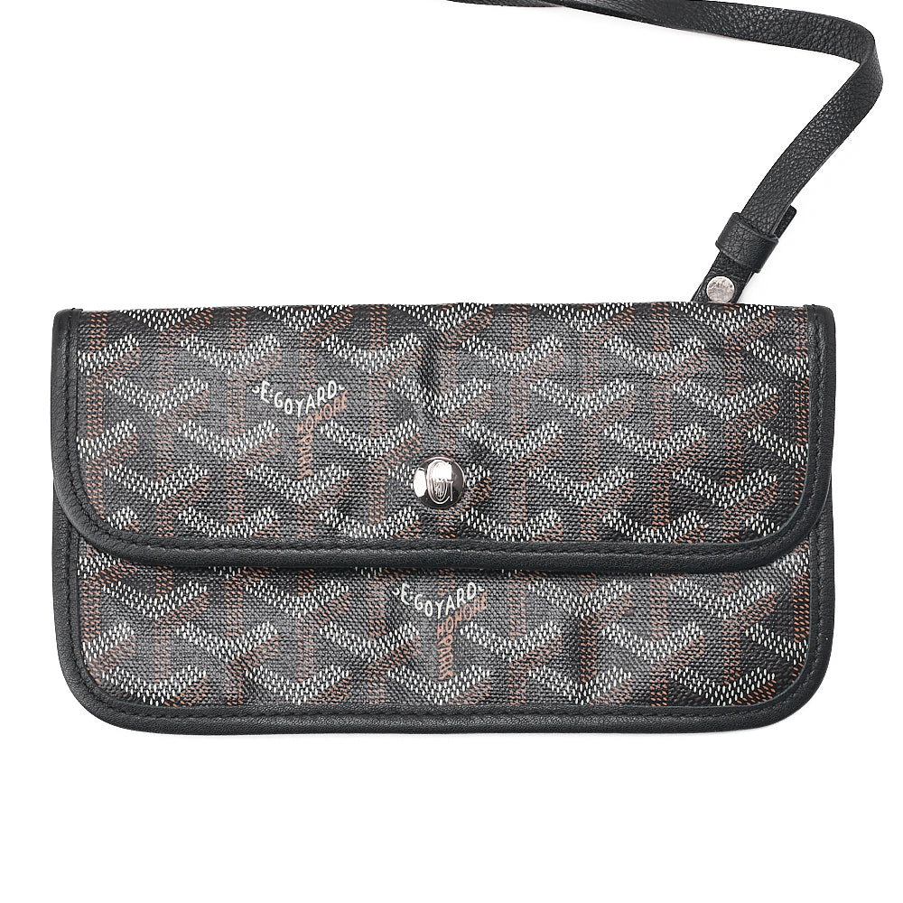 GOYARD [Goyard] Saint-Louis PM Tote Bag Coated Canvas Black Silver-Tone Hardware, Pre-Owned