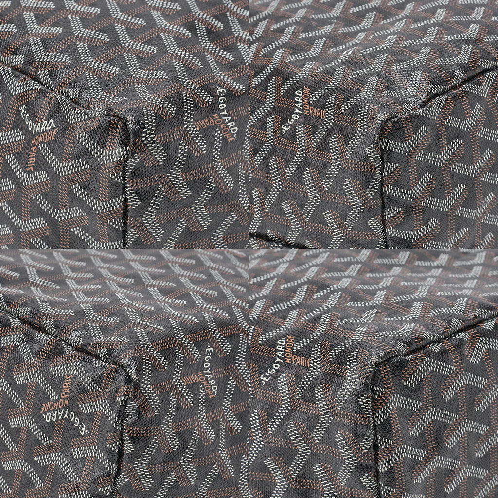 GOYARD [Goyard] Saint-Louis PM Tote Bag Coated Canvas Black Silver-Tone Hardware, Pre-Owned