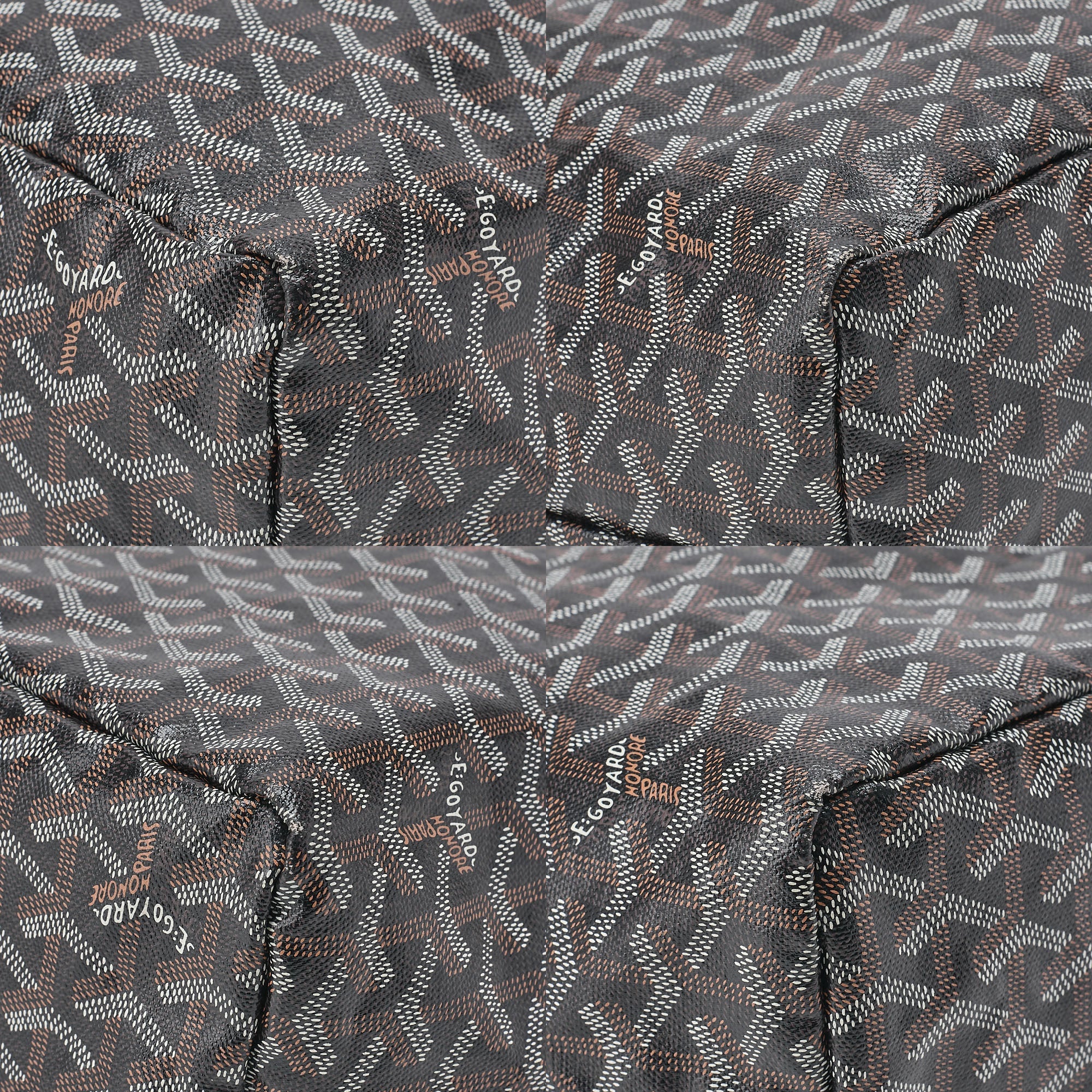 GOYARD [Goyard] Saint-Louis PM Tote Bag Coated Canvas Black Silver-Tone Hardware, Pre-Owned