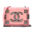 CHANEL Chain Shoulder Big Coco Push Lock Lambskin x Plastic Pink Silver-Tone Hardware, Pre-Owned