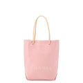 CHANEL Mini Tote Bag Essential Logo Mark Lambskin Pink Silver-Tone Hardware, Pre-Owned