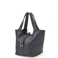 HERMES Handbag Picotan Lock MM Epson Blue de Prusse Blue Silver-Tone Hardware Pre-Owned
