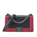 CHANEL Boy Chanel Matelasse Chain Shoulder Lambskin Black Gold-Tone Hardware Pre-Owned