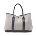 HERMES Garden Party PM Tote Bag to Negonda x Canvas Grey Silver-Tone Hardware, Pre-Owned