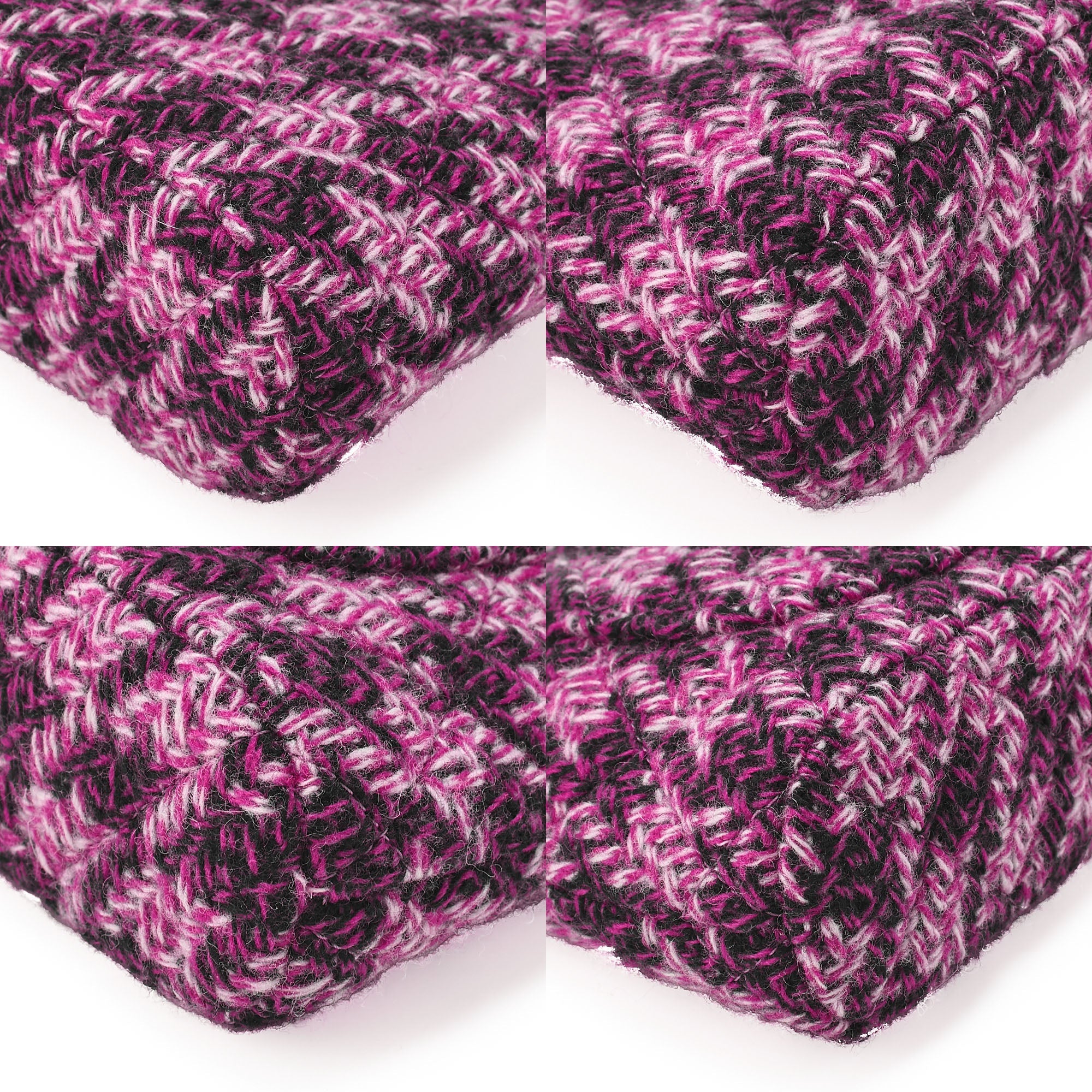 CHANEL Tweed Matelass? Coco Mark Mini Chain Shoulder Purple X Multicolor Gold-Tone Hardware, Pre-Owned
