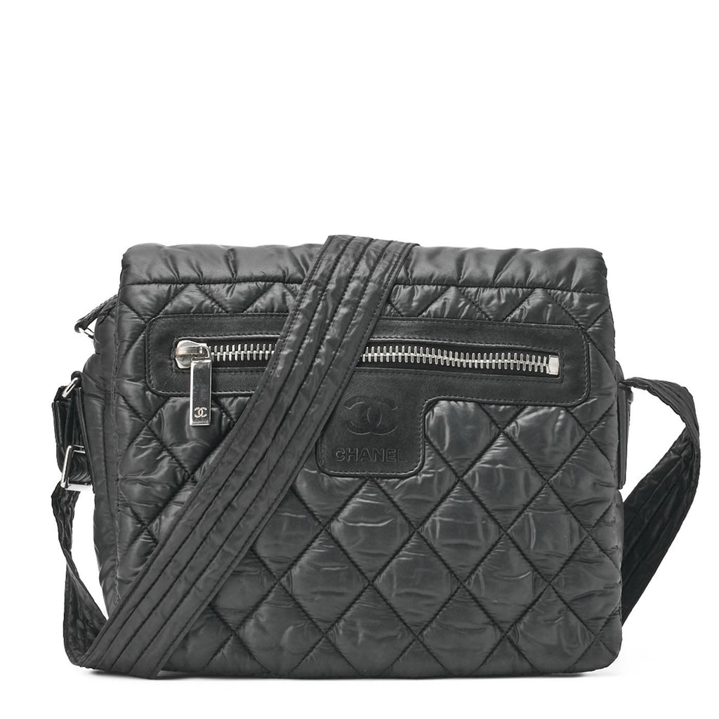 CHANEL Matelassé Tote Bag Silver Fittings Coco Large Tote Brand Silver-Tone Hardware, Pre-Owned