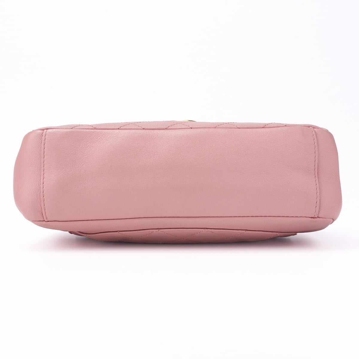 CHANEL Mini Shoulder Bag Matelasse Round Flap Chain Shoulder Lambskin Pink Gold-Tone Hardware Pre-Owned