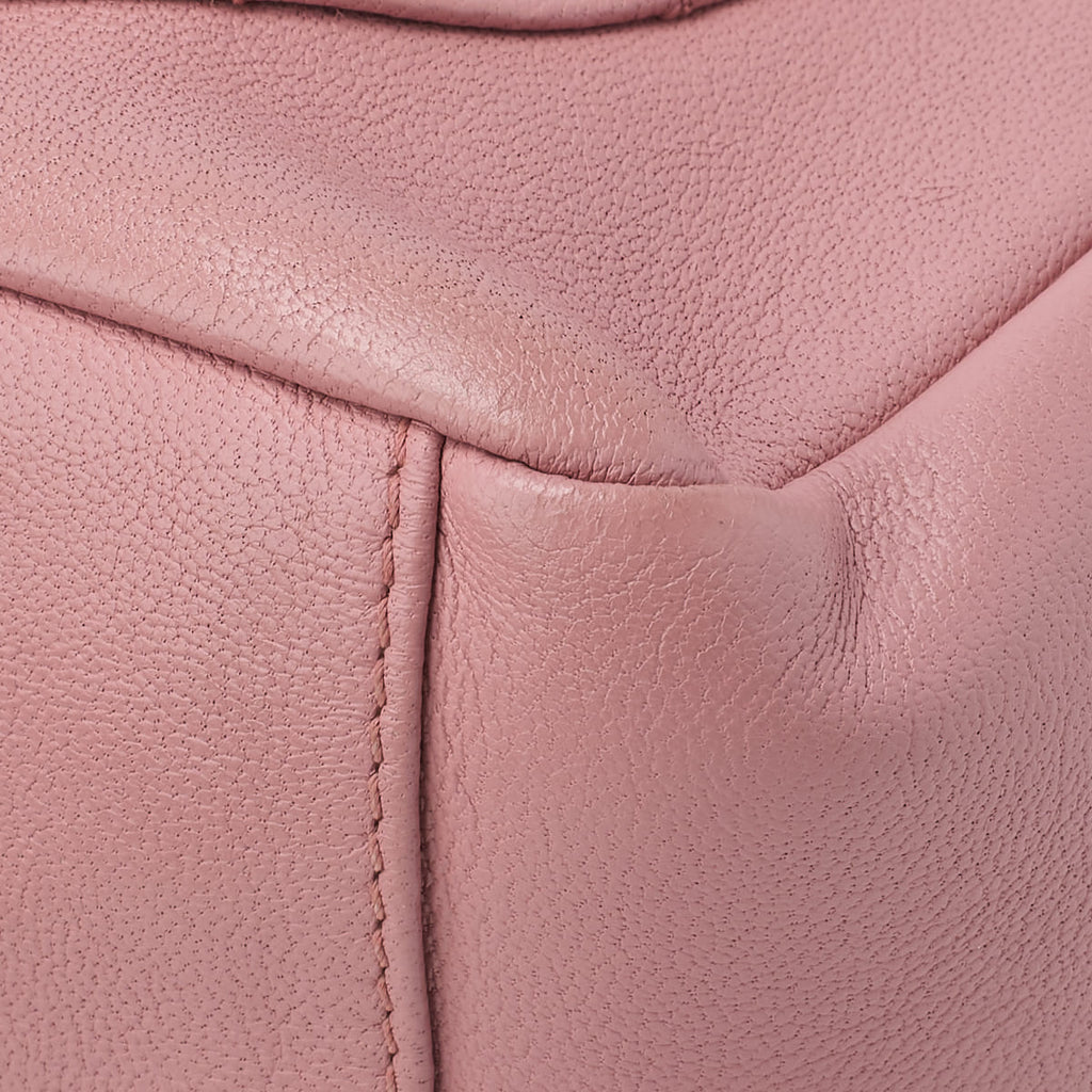 CHANEL Mini Shoulder Bag Matelasse Round Flap Chain Shoulder Lambskin Pink Gold-Tone Hardware Pre-Owned