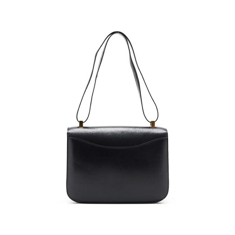 HERMES Constance 23 Shoulder Bag, Mini Shoulder Bag, Box Calf, Black, Gold-Tone Hardware, Pre-Owned