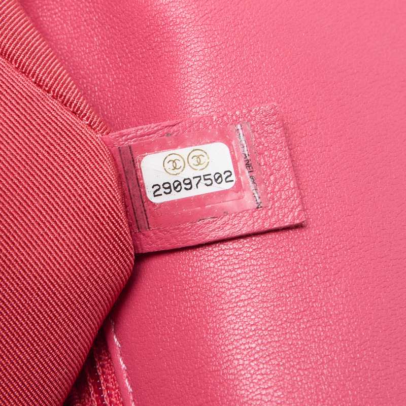 CHANEL 19 Tote Bag Matelasse 2WAY Chain Shoulder Lambskin Pink Gold-Tone Hardware Pre-Owned