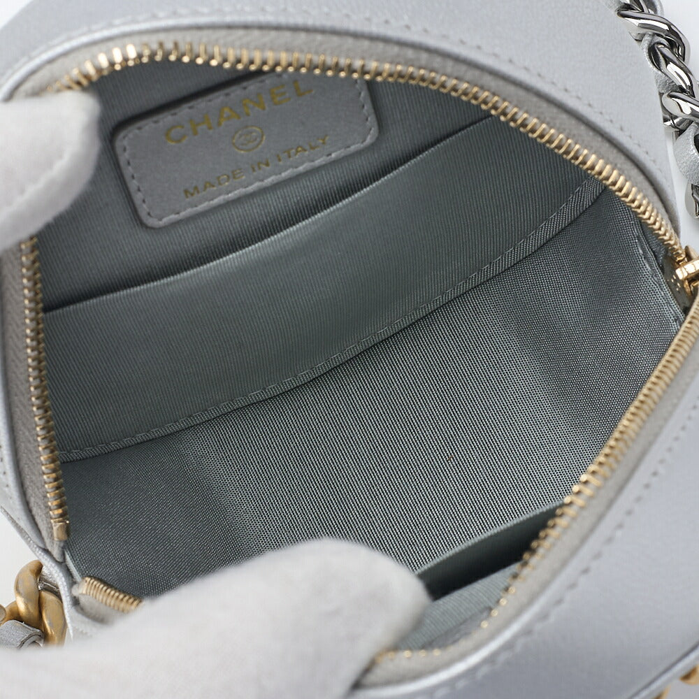 CHANEL Shoulder Bag Tote Bag 19 Matelasse Chain Shoulder Lambskin Silver Gold-Tone Hardware Pre-Owned