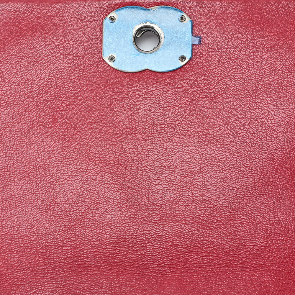 CHANEL Shoulder Bag Matelasse Full Flap Chain Shoulder Caviar Skin Red Silver-Tone Hardware Pre-Owned