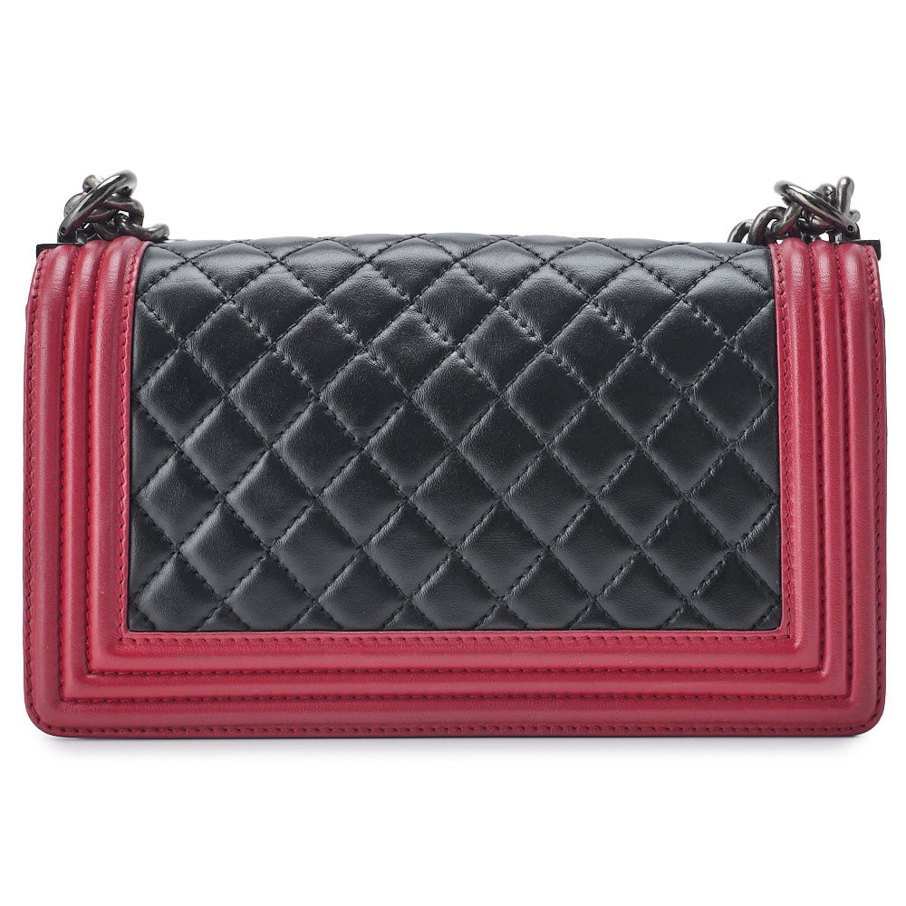 CHANEL Boy Chanel Matelasse Chain Shoulder Lambskin Black Gold-Tone Hardware Pre-Owned