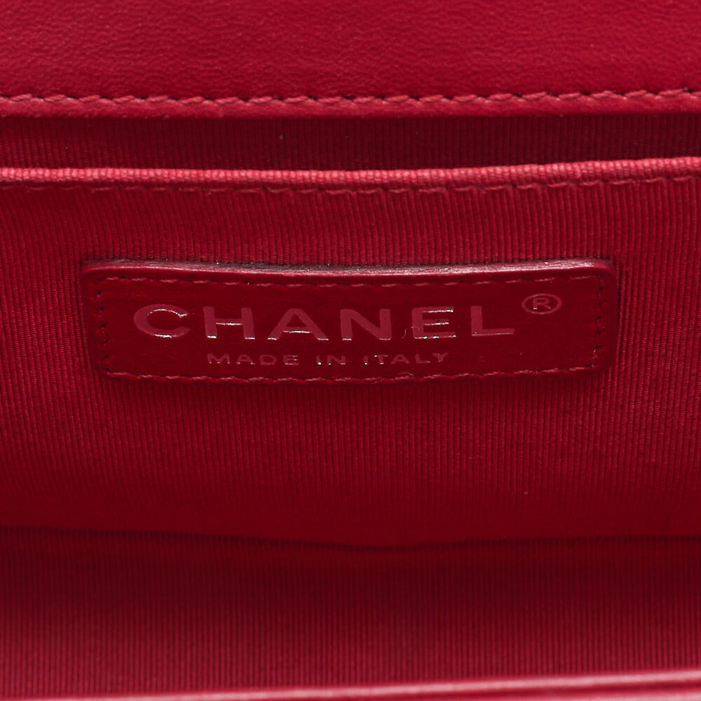 CHANEL Boy Chanel Matelasse Chain Shoulder Lambskin Black Gold-Tone Hardware Pre-Owned