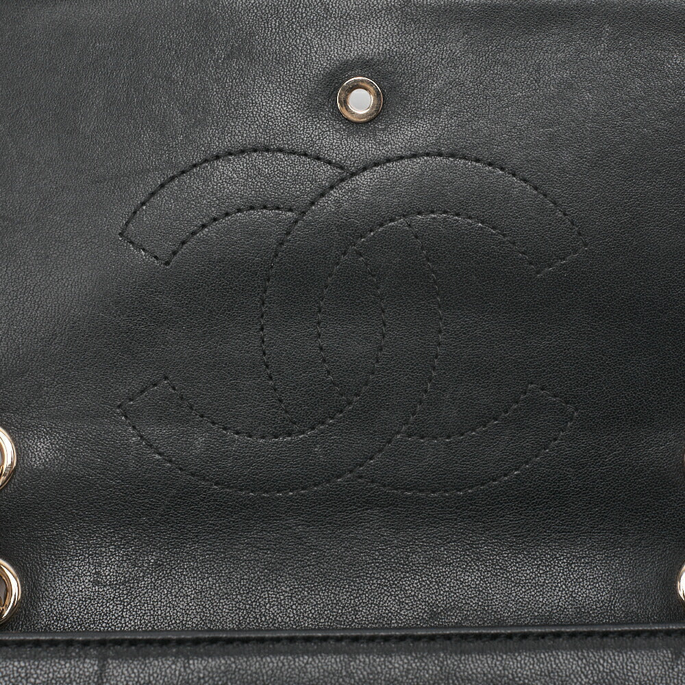 Chanel Shoulder Bag, V Stitch, Chain Shoulder, Lambskin, Black, Gold-Tone Hardware, Pre-Owned