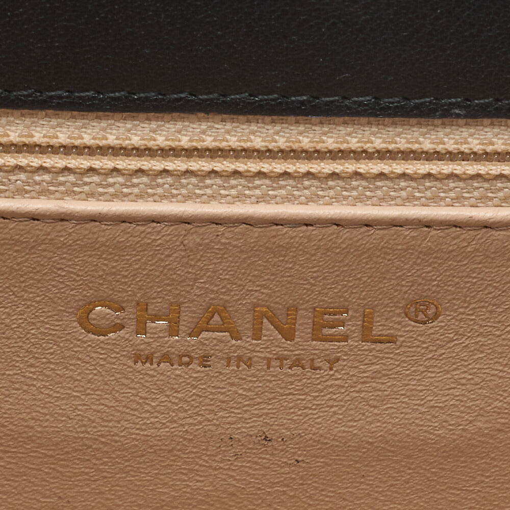 Chanel Shoulder Bag, V Stitch, Chain Shoulder, Lambskin, Black, Gold-Tone Hardware, Pre-Owned