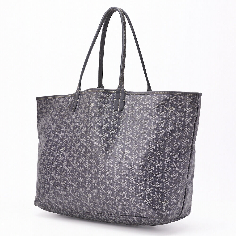 Goyard Saint Louis PM Tote Bag Coated Canvas Gray Silver-Tone Hardware Pre-Owned