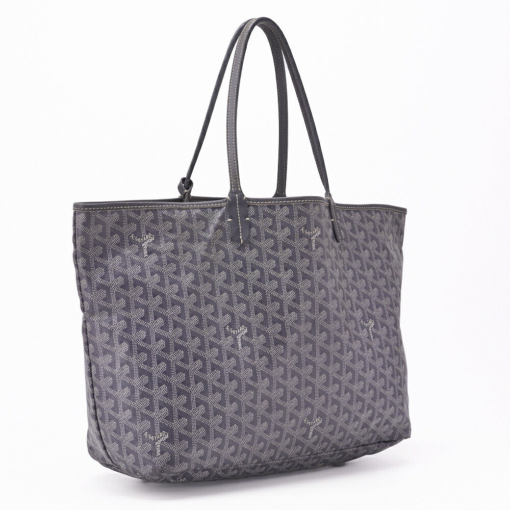 Goyard Saint Louis PM Tote Bag Coated Canvas Gray Silver-Tone Hardware Pre-Owned
