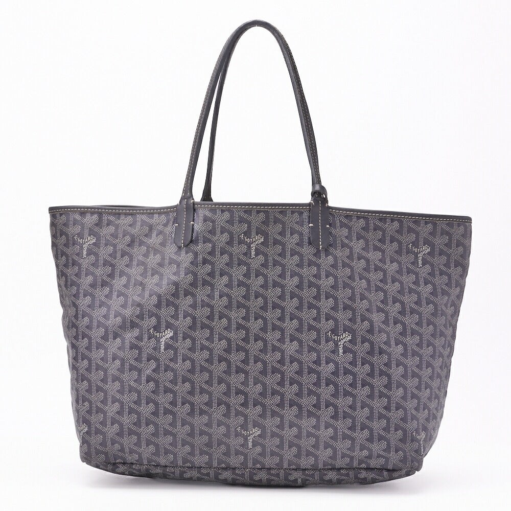Goyard Saint Louis PM Tote Bag Coated Canvas Gray Silver-Tone Hardware Pre-Owned