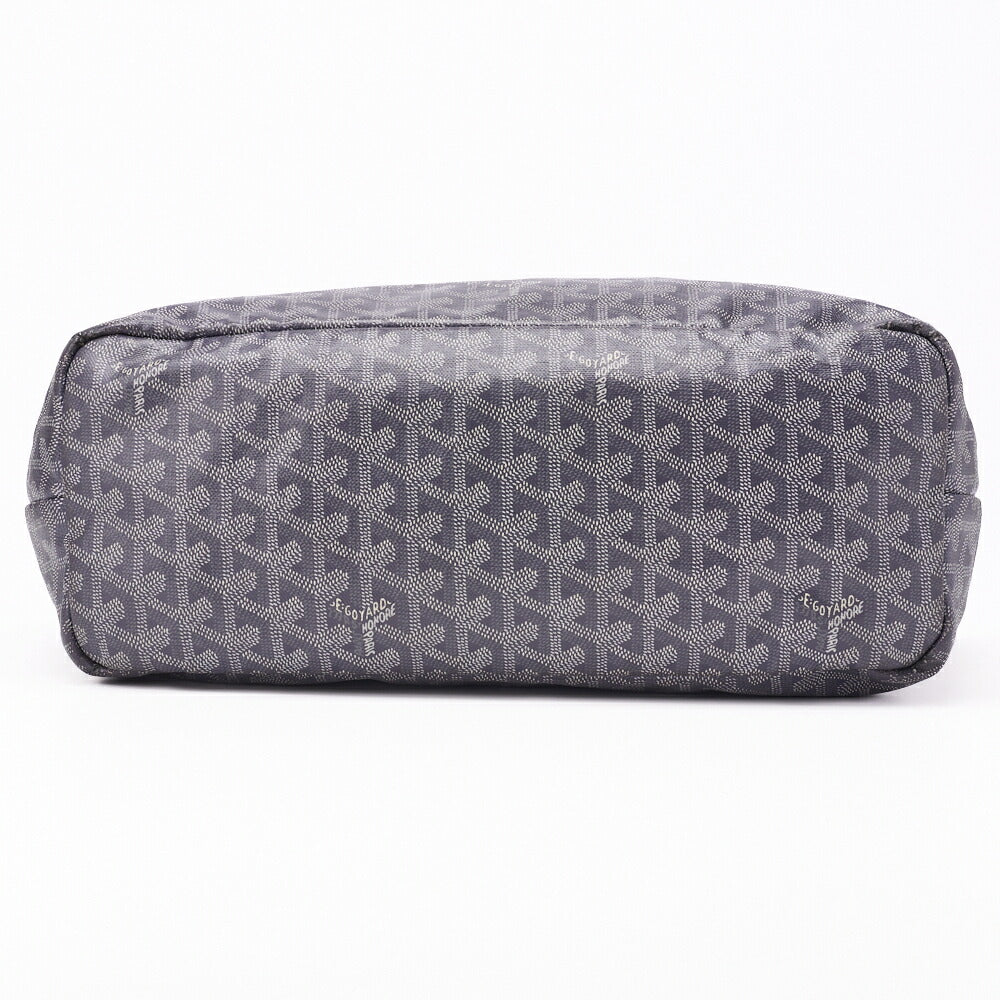 Goyard Saint Louis PM Tote Bag Coated Canvas Gray Silver-Tone Hardware Pre-Owned