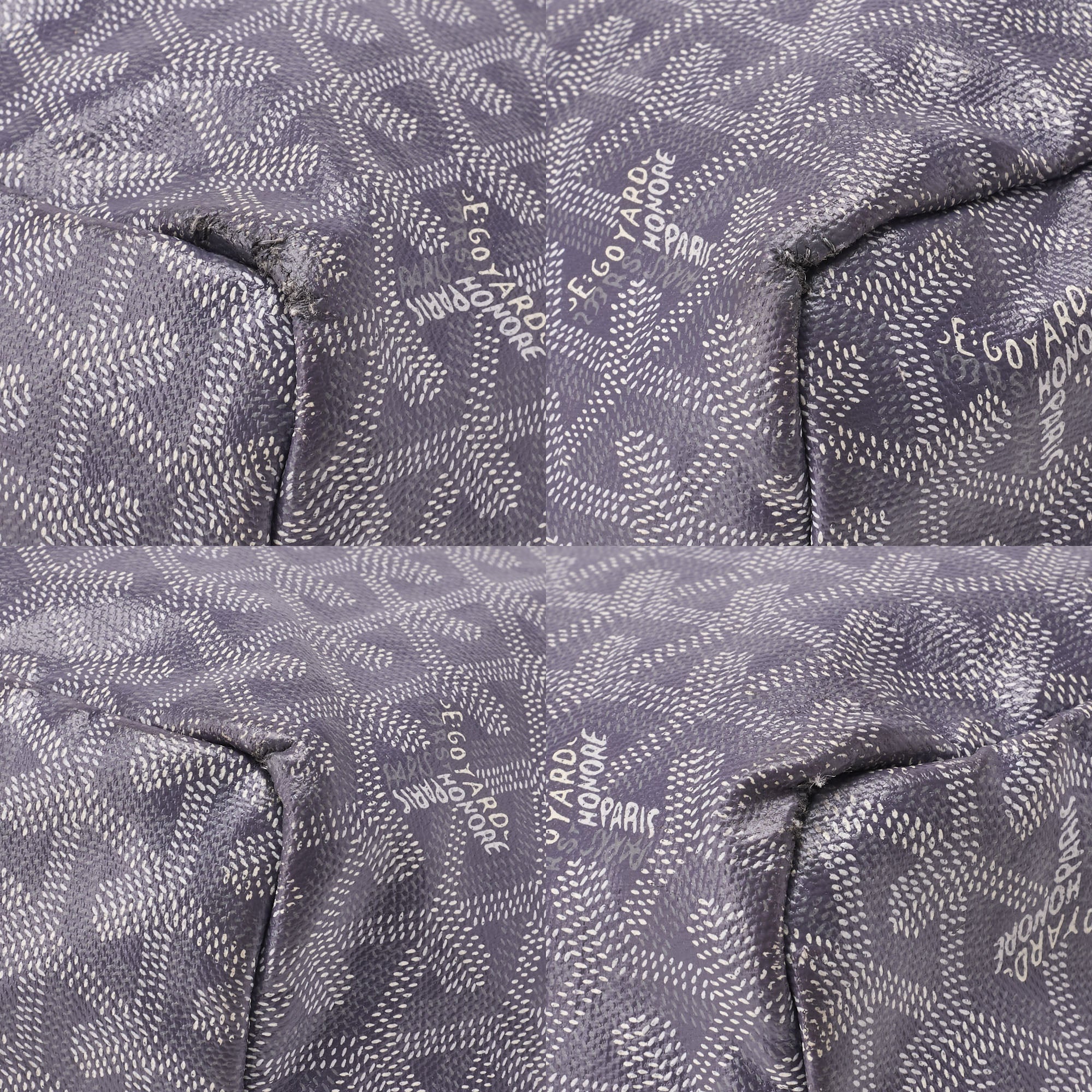 Goyard Saint Louis PM Tote Bag Coated Canvas Gray Silver-Tone Hardware Pre-Owned