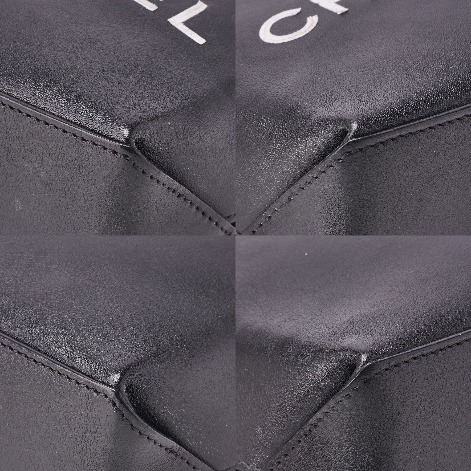 CHANEL Mini Tote Bag Essential Logo Mark Lambskin Black Silver-Tone Hardware Pre-Owned