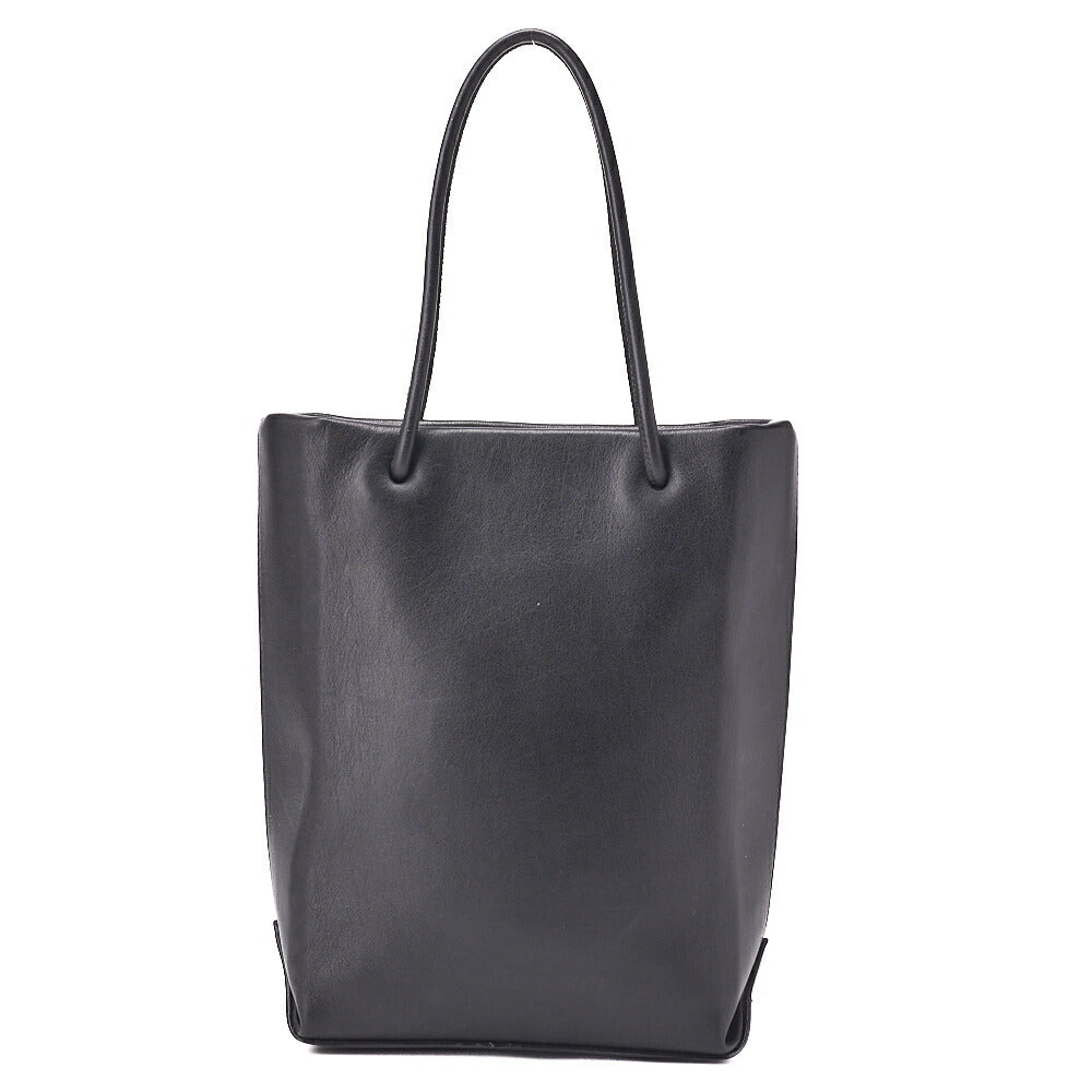 CHANEL Mini Tote Bag Essential Logo Mark Lambskin Black Silver-Tone Hardware Pre-Owned