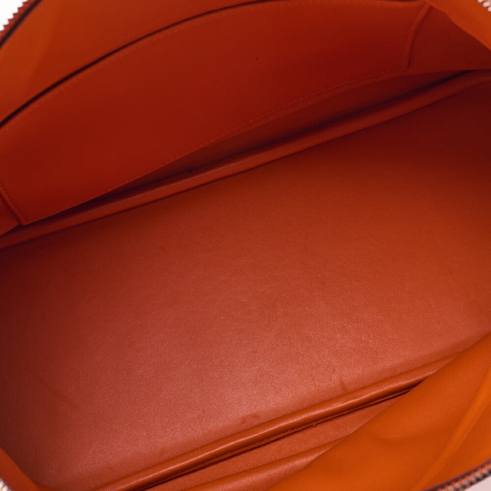 HERMES Bolide 35 Handbag Shoulder Bag Tryon Clemence Orange Silver-Tone Hardware Pre-Owned