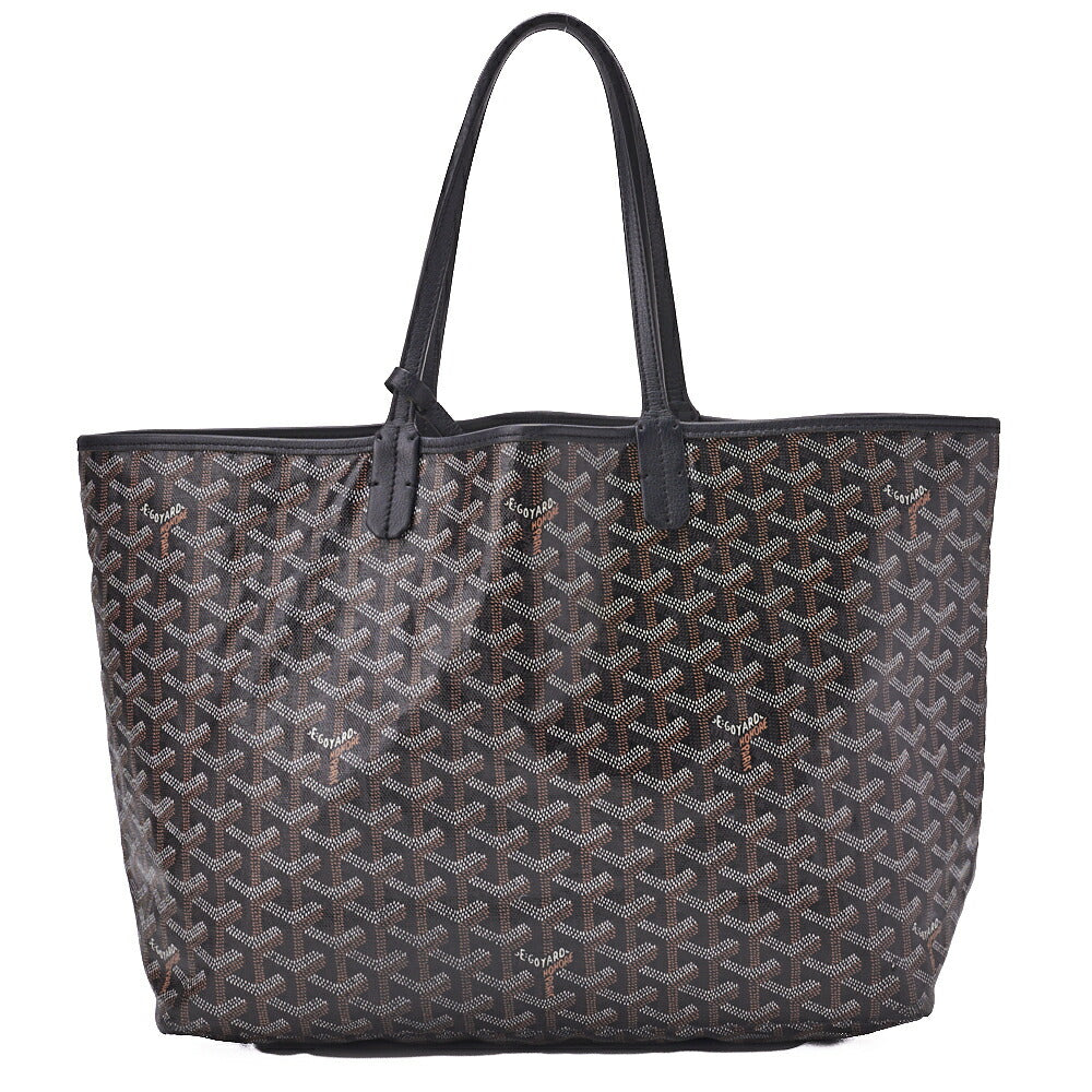 Goyard Saint Louis PM Tote Bag, Coated Canvas, Black, Silver-Tone Hardware, Pre-Owned