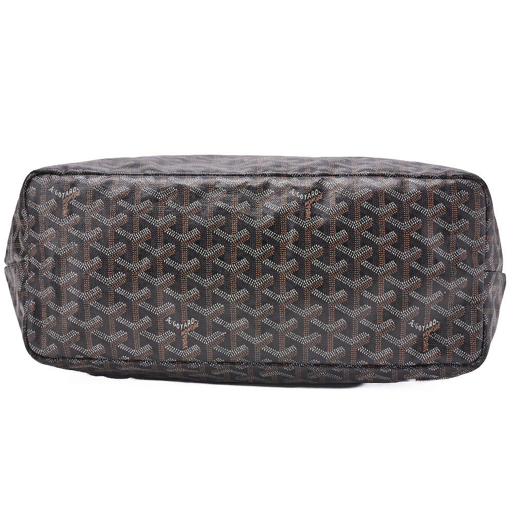 Goyard Saint Louis PM Tote Bag, Coated Canvas, Black, Silver-Tone Hardware, Pre-Owned