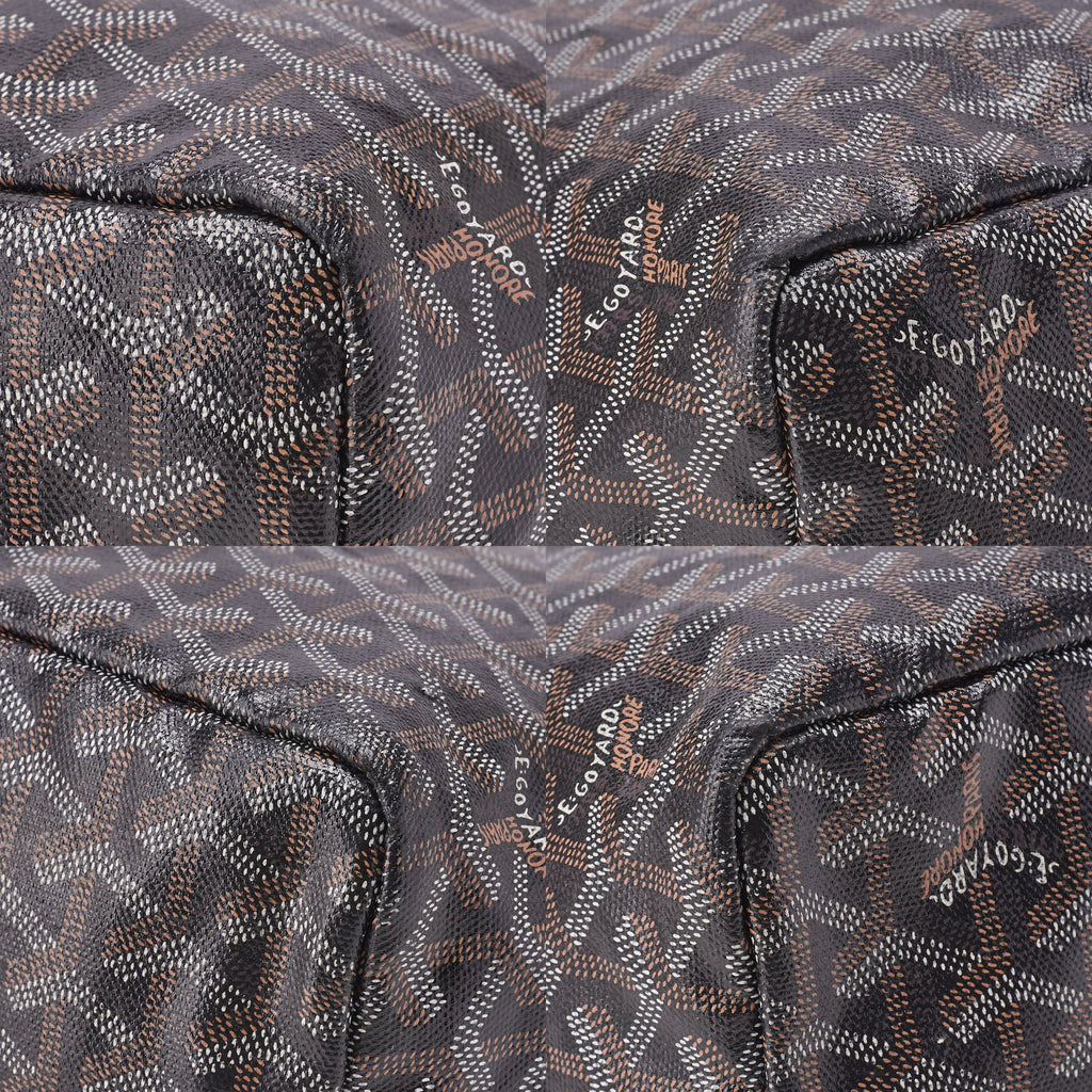 Goyard Saint Louis PM Tote Bag, Coated Canvas, Black, Silver-Tone Hardware, Pre-Owned