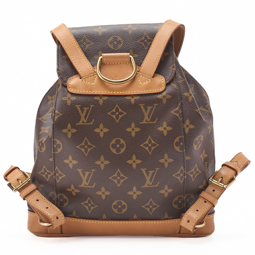 Louis Vuitton Shoulder Backpack Bag Monogram Canvas Brown Gold-Tone Hardware Pre-Owned