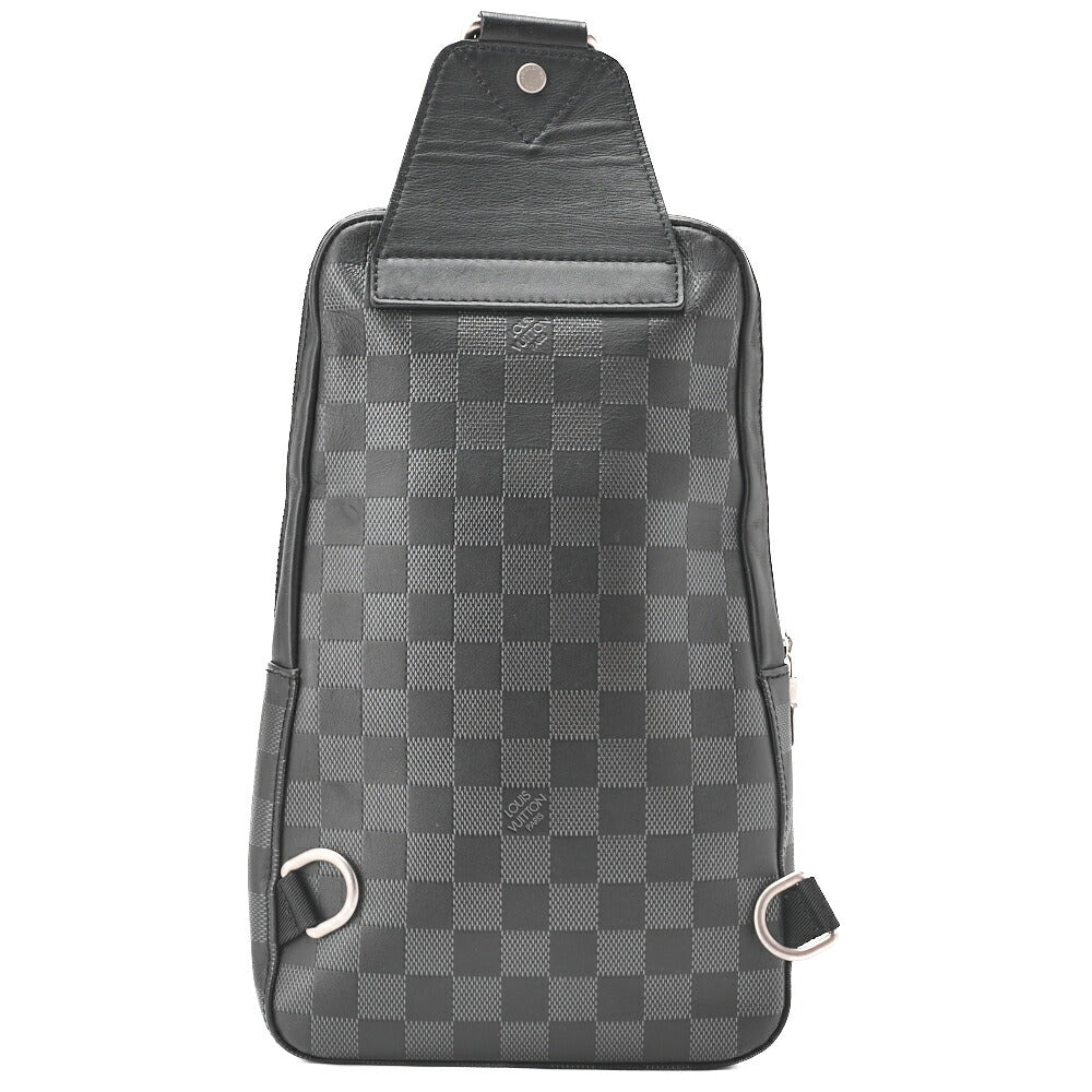 Louis Vuitton Shoulder Bag, Damier Infini, Black Noir, Silver-Tone Hardware, Pre-Owned
