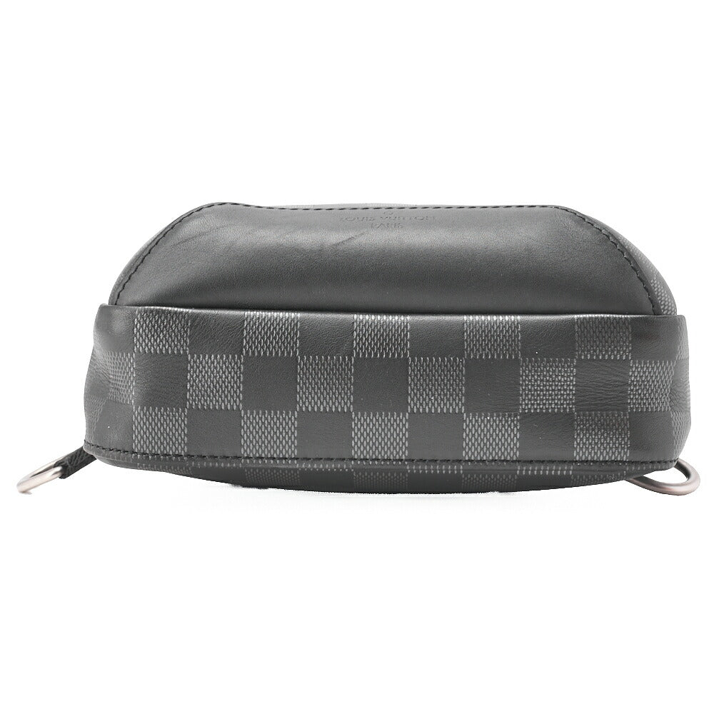 Louis Vuitton Shoulder Bag, Damier Infini, Black Noir, Silver-Tone Hardware, Pre-Owned