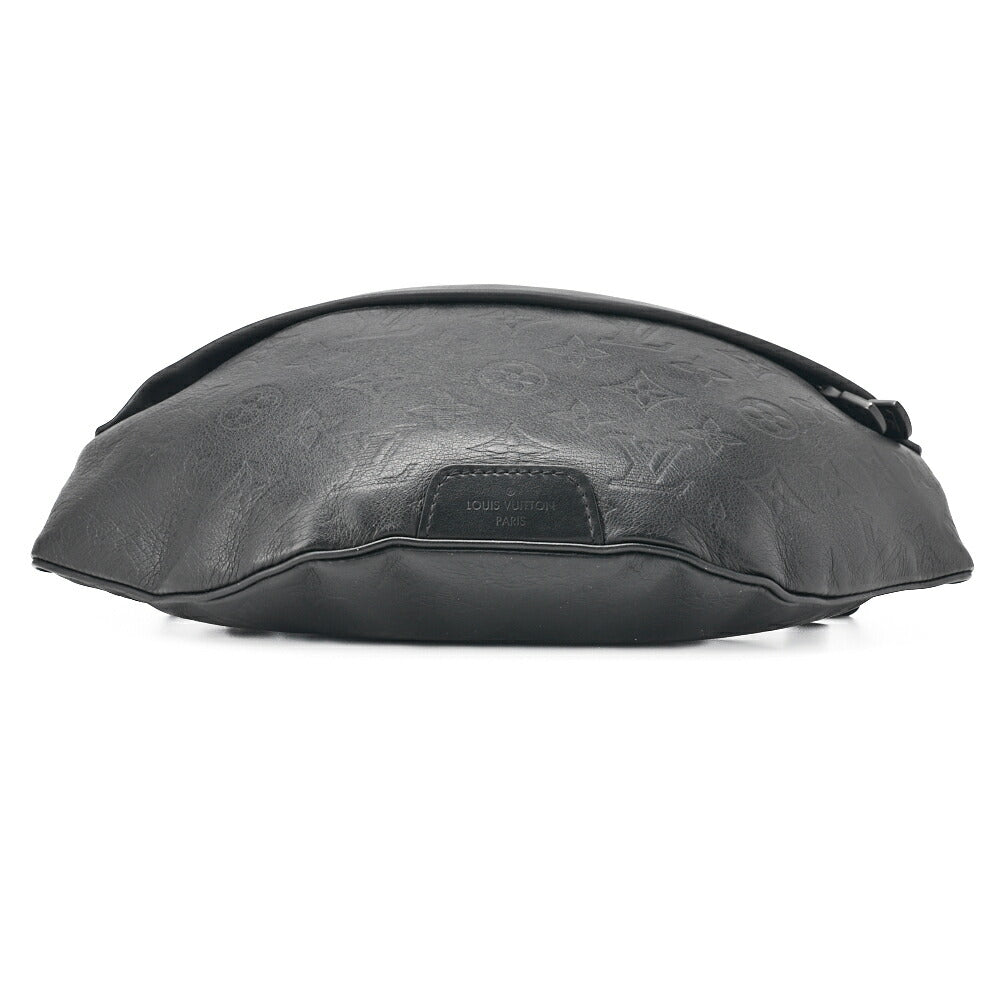 Louis Vuitton Shoulder Backpack Bag Monogram Shadow Black Noir Silver-Tone Hardware Pre-Owned