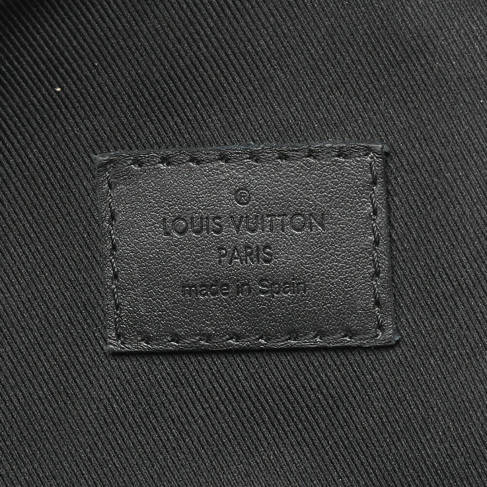 Louis Vuitton Shoulder Backpack Bag Monogram Shadow Black Noir Silver-Tone Hardware Pre-Owned