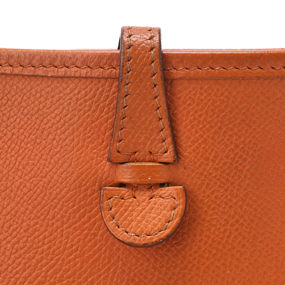 HERMES Evelyn TPM Shoulder Bag Epson Orange Silver-Tone Hardware Pre-Owned